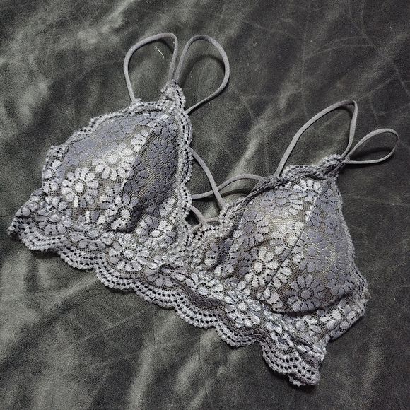 None Other - Black Lace Bralette